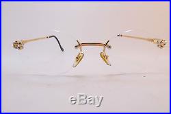 Vintage gold filled eyeglasses frames FRED France Mod. ORCADE rimless 22. 135