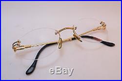 Vintage gold filled eyeglasses frames FRED France Mod. ORCADE rimless 22. 135