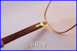 Vintage gold filled & wood eyeglasses frames Cartier Paris Monceau Palisander