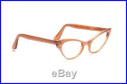 Vintage pointy 1950s eyeglasses Selecta Colette Simili velvet rust 46-22 mm EG7