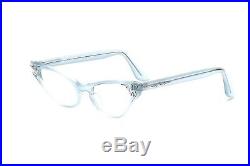 Vintage pointy cat eye eyeglasses velvet blue Colette Simili 44-20mm Selecta D8