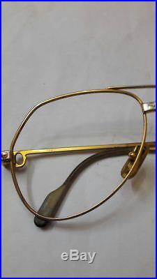 Vintage rare Cartier Santos eyeglasses frame stamped 1983 size 56mm