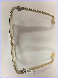 Vintage retro cat eye RHINESTONE eyeglass frames FRANCE ladies BLACK Ivory