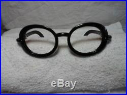 Vintage round Karl Lagerfeld C3 black eyeglass frame
