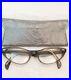 Vtg 1960’s Cat Eye Glasses Unique Gray Frame France Joseph Kernel Indianapolis