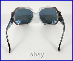 Vtg 60's Jan Lolita Sunglasses Frames Gray Brown Purple Ombre Mod Square Hex