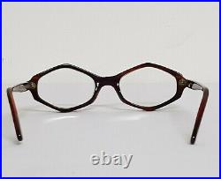 Vtg 60s Hexagonal Eyeglasses trend capri glasses Frances Anthony frames Amber