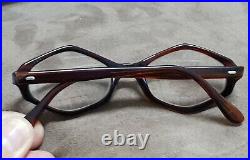 Vtg 60s Hexagonal Eyeglasses trend capri glasses Frances Anthony frames Amber