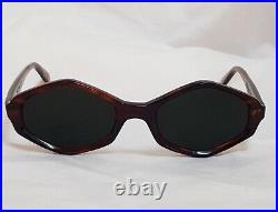 Vtg 60s Hexagonal Sunglasses trend capri glasses Frances Anthony frames Amber