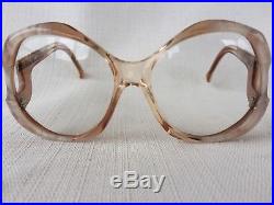 Vtg 70's Rx Mod/GoGo Diane Von Furstenberg Oversized Glasses Frames Made France