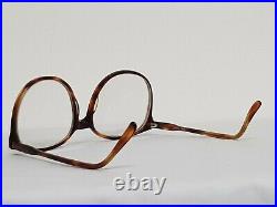 Vtg 70s Oversized Round P3 Womens frames Pappagallo 004 Eyeglasses Amber glasses