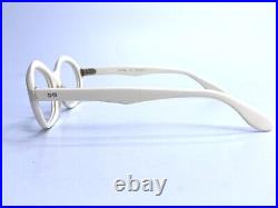 Vtg 80's Katia De France Off White Oval Frame Eyeglasses 52 20 135