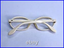 Vtg 80's Katia De France Off White Oval Frame Eyeglasses 52 20 135