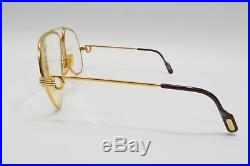 Vtg CARTIER Vendome Santos Gold Aviator Rx Eyeglasses Frames 5914 A520