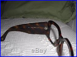 Vtg CHANEL Tortoise Shell Quilted Double C Logo Sunglass Eyeglass Frames & Case