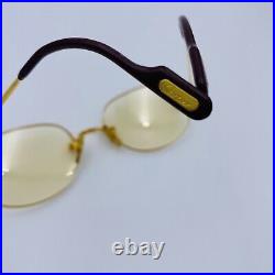 Vtg Cartier Big C Rimless Eyeglass Frames 18k Gold 135mm Model 193878 France