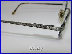Vtg Francois Pinton Prescription Glasses Silver Tone Frame Engraving 015 France