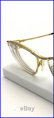 Vtg Fred Paris Force 10 Alize Eyeglass Frames Eyewear 22K Gold-Plated With Case