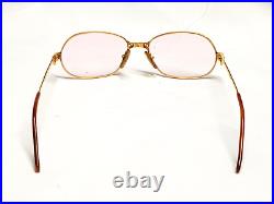 Vtg Rare 1989 Cartier Panthere P. M. Eyeglasses Gold 22k Shadow Pink Sunglasses