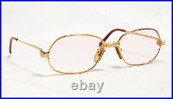 Vtg Rare 1989 Cartier Panthere P. M. Eyeglasses Gold 22k Shadow Pink Sunglasses