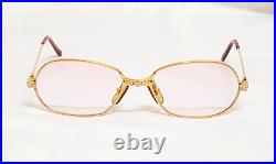 Vtg Rare 1989 Cartier Panthere P. M. Eyeglasses Gold 22k Shadow Pink Sunglasses