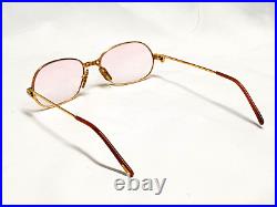 Vtg Rare 1989 Cartier Panthere P. M. Eyeglasses Gold 22k Shadow Pink Sunglasses