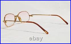 Vtg Rare 1989 Cartier Panthere P. M. Eyeglasses Gold 22k Shadow Pink Sunglasses