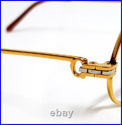 Vtg Rare 1989 Cartier Panthere P. M. Eyeglasses Gold 22k Shadow Pink Sunglasses