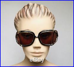 Vtg TED LAPIDUS Sunglasses Tortiose 70s Unisex Oversized Eyeglass Frame France