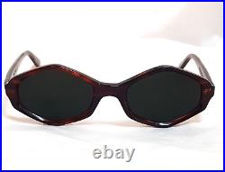 Vtg rare Hexagonal Sunglasses trend capri glasses France Anthony frames Amber