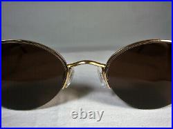 Vuillet Vega eyeglasses Gold plated Titanium half rim oval, round unisex frame