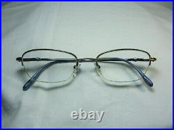 Vuillet Vega eyeglasses half rim oval Platinum plated Titanium frames vintage