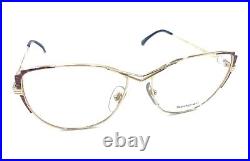 Yves Saint Laurent NEW Vintage Gold Round Eyeglasses Frames 57-15 Paris France