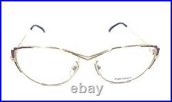 Yves Saint Laurent NEW Vintage Gold Round Eyeglasses Frames 57-15 Paris France