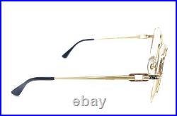 Yves Saint Laurent NEW Vintage Gold Round Eyeglasses Frames 57-15 Paris France