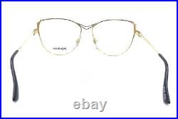 Yves Saint Laurent NEW Vintage Gold Round Eyeglasses Frames 57-15 Paris France