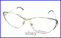 Yves Saint Laurent NEW Vintage Gold Round Eyeglasses Frames 57-15 Paris France