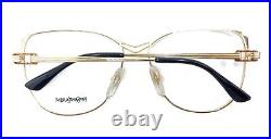 Yves Saint Laurent NEW Vintage Gold Round Eyeglasses Frames 57-15 Paris France