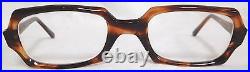 Zina Trend Italy France Vntg Amazing Tortoise Square Glasses Frames 5 1/4